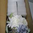 Silk Flowers in Vase, Artificial Flowers with Vase Fake Flowers Arrangement Faux Dahlia for Decoration Table Centerpiece (Dahlia) (Dalia)