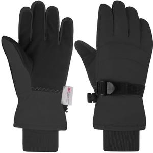 AMYIPO Kids Winter Snow Ski Gloves Children Snowboard Gloves for Boys Girls (8-10 Years)