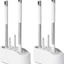 2 Pack Toilet Brush and Holder,Ergonomic, Elegant, Durable, Toilet Bowl Brush for Bathroom