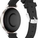 4 x Compatible for Garmin Lily 2 Watch Band, 14mm Silicone Sport Women Replacement Strap Compatible for Garmin Lily2 Bands (Black)