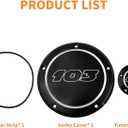 5 Hole Derby Cover Timing Points Cover Fit for Harley Twin Cam Dyna Softail Touring Road King Electra Glide Street Glide Road Glide Tri Glide 1999-2017 103 Black