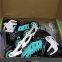 MammyGol Adults Adjustable Inline Skates, Safe and Durable Roller Skates with Giant Wheels, High Performance Professional Skates for Men Women Youth (X-Large - Adult (6-8 Men/7-9 Women), Teal)