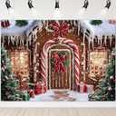 Avezano 10x7ft Christmas Gingerbread House Backdrop Xmas Backdrops for Photography Gingerbread Christmas Decorations Xmas Holiday Party Supplies
