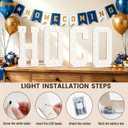 17.3in Homecoming Decorations 2026, Wooden Letters HOCO for Party Decor, 17.3 inch Tall