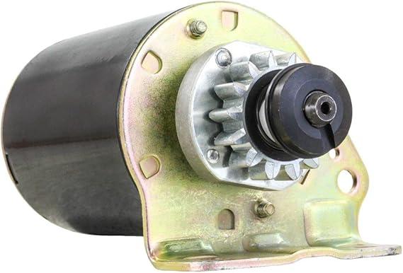 5777 Steel Gear Starter Motor Replacement for Briggs & Stratton 593934 693551 Craftsman John Deere L100 Cub Cadet LT1018 14.5 17 17.5 18 18.5 19 HP TORO New Holland LG693551 33R777 33R877