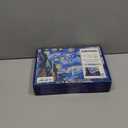 The Starry Night Building Set with LED Lights - 1501PCS Artwork 3.6MM Mini Blocks Building Sets for Adults, Famous Paintings Architecture Projects Home Art Decor Easter Gift for Men Women