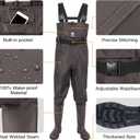 TIDEWE Chest Waders for Men Women, Waterproof Fishing Waders, M6/W8