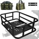 Rear Bike Basket - Bicycle Rear Basket with Waterproof Storage Bag, Heavy Duty Bike Baskets Rear Large Capacity for Most Mounted Bikes and E-Bike Perfect for Grocery Hauls Commuting