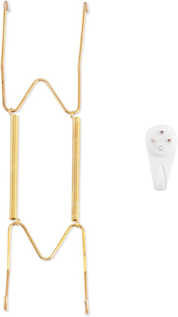 Bilillo Wall Plate Hangers, Stainless Steel Invisible Heavy Duty Wire Holder with Hooks, Display Plates & Platters 9-11 inch