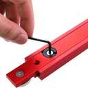 Aluminium Alloy Miter Bar Rail Runner Slider Table Saw Gauge Rod T-Slot Track Bar Rail Woodworking Tool for Jigs Fixtures Sleds Router Tables, 450mm, Red
