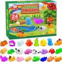 2025 Mochi Advent Calendar, 24 Days Christmas Countdown Calendar Mochi Squishy Stress Relief Toys for Kids Girls Boys Teens Toddlers Christmas Party Favors Gifts