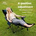 Portable Reclining Camping/Lounge Chair for Outdoor (1, Blue), 35.8"L x 8.7"H x 7.5"W