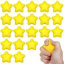 20 Packs for Star Stress Ball Bulk Mini Stress Relief Balls Small Foam Squeeze Anxious Toy for Star Squishy Balls Kids School Carnival Reward Football Party Decorations Supplies