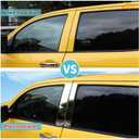 Aunginsy Door Window Center Pillar Post Trim Cover Compatible with Toyota Tundra 2007-2021 & Sequoia 2008-2020, Car Outer Side Door Window C Pillar Panel Molding Decorative Cover Exterior Accessories