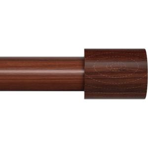 Wood Curtain Rod for Windows 77 to 144,1 inch Heavy Duty Decorative Curtain Rods with Imitation Wooden Grain Finials, Adjustable Boho Drapery Rod for Bedroom, Kitchen