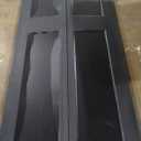 Bifold Door, for 72"x 80" Opening, Tempered Frosted Glass Black Folding Closet Door with Hardware Kit