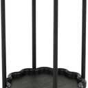Deco 79 Wood Side End Accent Table Floral Inspired 2 Level End Table with Metal Legs, Side Table 15" x 15" x 24", Black