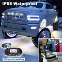 YiLaie Rock Lights for Trucks, 8 Pods RGB LED Rock Lights with APP/Remote Control & Music Mode, High Bright Multilcolor Waterproof IP68 Rock Neon Light Kits for Pickup Off Road RZR SUV ATV UTV Car