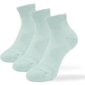 Women's Moisture Wicking Low-Top Ankle Socks, Shock Absorption, Air Bubble, 3 Pairs (6-9)