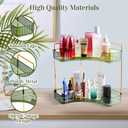 Multifunctional Shelf 2-Tier Corner Bathroom Counter Organizer, Skincare Makeup Organizer Shelf Corner Storage Organizers for Bathroom Vanity Table Kitchen