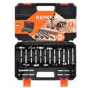 KENDO 16 Piece Forstner Bit Set, Made of Alloy Steel, Forstner Bits for Woodworking, Auger Opener Round Shank Drilling Cutting Tool for Hardwood, Softwood, Plastic, Plywood with Storage Case