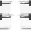 Rubbermaid Brilliance BPA Free Airtight Food Storage Containers with Lids, Set of 3 (4.7 Cup) Ideal for Lunch, Meal Prep, and Leftovers