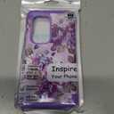 Hocase for Samsung Galaxy S25 Ultra Case, Teal Blue Flowers