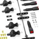 Golf Cart Seat Belt kit with Bracket Fit Front Rear, Universal Retractable Seat Belts for 4 Passanger (2+2) Yamaha EZGO Club Car, Upgraded SeatBelts Golf Cart Accessories for TXT RXV Club Car DS