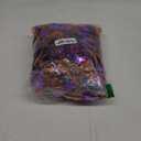 Halloween Decorations,50 FT Halloween Tinsel Garland with Orange Pumpkin Black Spider Purple Bat, Shiny Metallic Twist Garland for Home Tree Indoor Outdoor Party Decorations