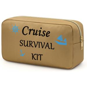 3 x Cruise Makeup Bag Gift Cruise Lovers Gift Cruise Cosmetic Bag for Women Friends Cruise Accessories Cruise Ship Makeup Bag Cruise Lover Summer Vacation Gift Cruise Gifts Ideas Cruise Themed Gift