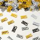 Heyimimy Gold and Black 2025 Confetti | Graduation Confetti 2025-30g | Graduation Decorations Class of 2025 | Congrats Grad Table Scatters | Grad Party Supplies 2025