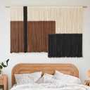 Macrame Wall Hanging Large Dip Dye Tapestry Fiber Wall Art Boho Bedroom Decor 57''W*35''L