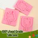 3 x 5 Pcs Christmas Lollipop Silicone Molds, Cute Christmas Stocking Santa Bear Cake Decoration Fondant Molds for Cupcake Toppings Biscuits Candy Chocolate Flower Paste Dough Clay Resin Modeling