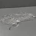 Just Married neon Sign - Levels Dimmable USB neon Lights for Bedroom Wall,Wedding Party neon Light for Wall Decoration Gift for Couples, Valentine's Day
