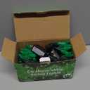 WATERGLIDE C6 Christmas Lights, 33ft 100 LED Faceted String Lights Green Wire Fairy Lights with 29V Safe Adaptor, 8 Lighting Mode, Waterproof for Indoor Outdoor Patio Xmas Tree Party Decor, Green