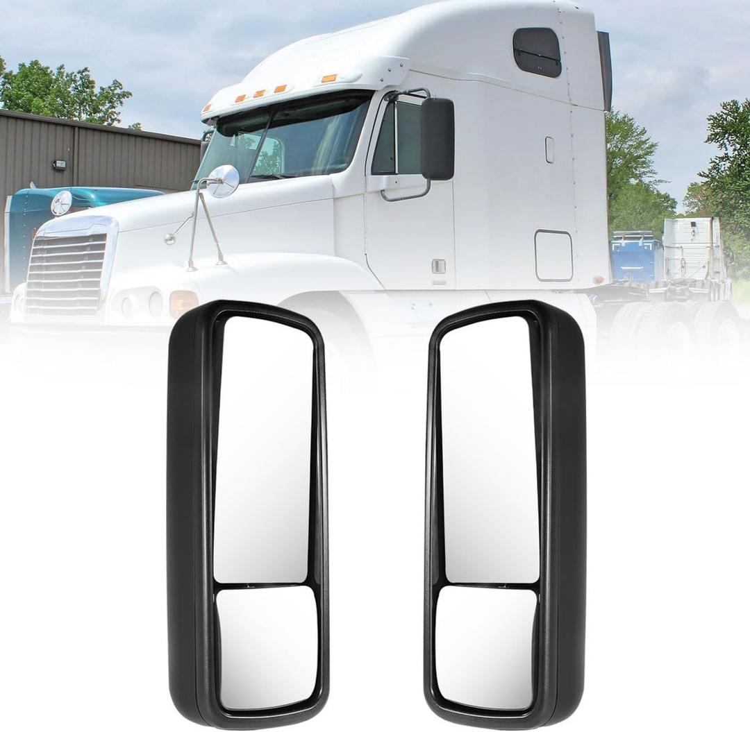 Freightliner Columbia Century Mirror Black with Heating Door Mirror Left Driver Side Fit for 1996-2010 Freightliner Century Columbia Trucks