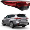 Dasbecan Left Drive Side Tail Light Assembly Rear Lamp Compatible with 2020 2021 2022 2023 2024 Toyota Highlander Replace# 81560-0E230, 815600E230