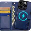 OCASE for iPhone 15 Pro Detachable Wallet Case with Card Holder, [2 in 1] PU Leather Flip Folio Case with RFID Blocking Magnetic Stand Removable Shockproof Phone Cove 6.1 Inch, Blue
