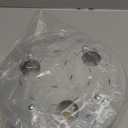 11.8 inch Spiral Crystal Chandelier Light Fixture, Modern Crystal Round Ceiling Lamp Flush Mount Chrome Ceiling Lights for Stairwell Foyer 3*GU10 Bulb(Bulb not Included)