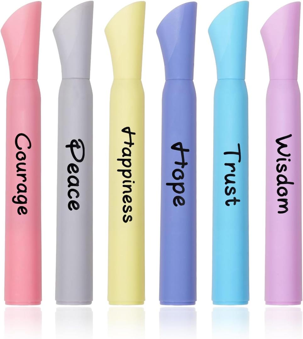 2 x Pastel Highlighters, 6 Pack Soft Color Tank Style Chisel Tip Highlighter Pens, Cute Aesthetic Markers for Notes, Planner, Journaling, School and Office Supplies