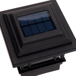 1 Pack Contemporary High Lumen Plastic Solar Post Cap Lights for 4x4 Wood Posts (Black)