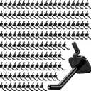 Geelin 200 Pack 2 Inch Plastic Pegboard Hooks Peg Board Shelving Hooks Pegboard Locking Hook for Peg Boards Craft Storage Garage Kitchen Wall Display Organizer Tools, Black