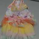Rainbow Butterfly Dog Dresses for Small Dog Girl Puppy Lace Tutu Princess Dress Cat Outfit Pet Butterfly Costume for Kitten Chihuahua Yorkie Pomeranian (Pink, X-Large)