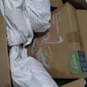 APSMILE Heavyweight Feather Down Comforter Full/Queen Size - Cotton Quilted Thicker Winter Warmest Duvet Insert for Colder Weather/Sleepers (90x90, Ivory White)