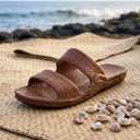 Pali Hawaii Light Brown JANDAL + Certificate of Authenticity