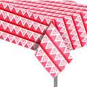 Adirasenotek 3Pcs Heart Tablecloth Valentine's Day Table Cover Rectangular Love Heart Table Cover Wedding Anniversary Birthday Mothers Day Valentine's Day Decor,87x54In