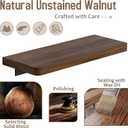 Danpoo 12 inch Solid Walnut Floating Shelf - Versatile Wall Shelf for Kitchen, Bathroom, Office, Displaying Books, Decor, and Plants