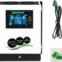 SOLAFANS 48V 80A MPPT Solar Charger 4.3" HD Touch Screen PV DC150V 4.4KW Multi-Language 12V/24V/36V Bluetooth for Off Grid/RV Applications