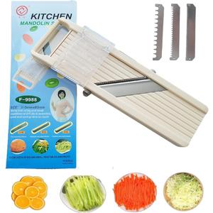 Handheld Mandoline - Japanese Style Slicer for Vegetables, Cabbage, Cucumber & Carrots
