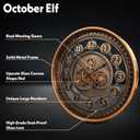 24 Inch Wall Clock with Moving Gears Large Industrial Steampunk Metal Clock Antique Gold Oversized Farmhouse Decor Wall Clock for Living Room Home Office(Bronze Brown-Arabic Numerals)